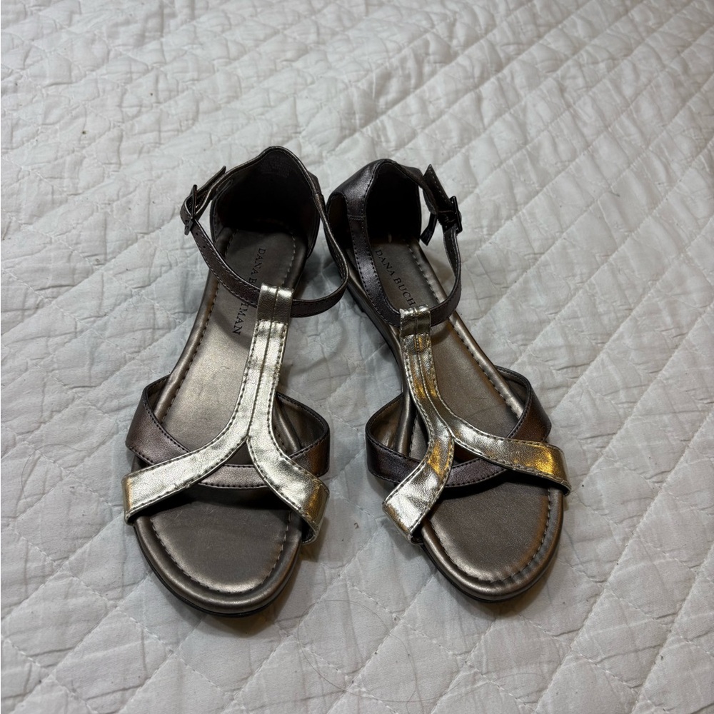 Dana Buchman Silver and Brown Sandals